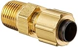 Eaton Weatherhead 1268X4 Brass CA360 Polyline Flareless Brass Fitting, Adapter, 1/8 NPT Male x 1/4 T