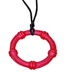 KidKusion Gummi Teething Necklace Bamboo, Red [並行輸入品]