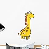 Wallmonkeys wm24767 Cute Baby Giraffe – 9ピールとスティック壁デカール 18"H x 13"W - Small GEN-10969-18
