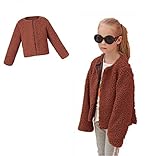 茶褐色　人気　おしゃれ　人造のカシミア　アウター/コート/上着　子供服　女の子　幼児服　女の子　赤ちゃん服　ベビー服　丸首　長袖　厚い　キッズ服　ロンパース　カバーオール　満月/出産祝い/プレゼント　
