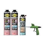 ＡＢＣ 簡易型発泡ウレタンフォーム １液ガンタイプ インサルパック ＧＳメタルプロジャンボ（ピンク）スターターキット フォーム色：ピンク MPJPSK