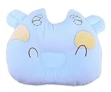 幼児ベビーアンチロールピロー幼児を防ぐフラットヘッド枕牛ブルー