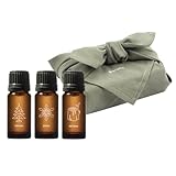 アットアロマ ホリデーギフト 2024 エッセンシャルオイル ディフューザー セット コフレ クリスマス プレゼント アロマ 精油 ギフト (special 3 blends)