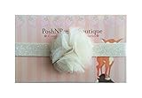 1.5 Vintage Chic Soft Tulle mesh flower baby PoshNPretty headband - Ivory by PoshNPretty