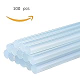 グルースティック透明材質ホットメルトかつ強力粘着　7mm*100mm　高温ボンドガン/グルーガン/ピタガン替え用100本入　（クリア）