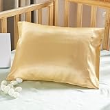 【LilySilk】 赤ちゃん用シルク枕&枕カバーセット(30x40cm）【ゴールド】