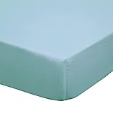Zoe Solid Aqua Fitted Crib Sheet by The Peanut Shell by The Peanut Shell