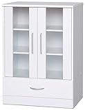ガラスキャビネット (ホワイト) 食器棚 RF-9060G | アイリスオーヤマ 【1083】