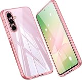 Galaxy A56 ケース カバー クリア スマホケース 透明 薄型 耐衝撃 メッキ加工 TPU ストラップホール付き ギャラクシー A56 カバー ローズゴールド