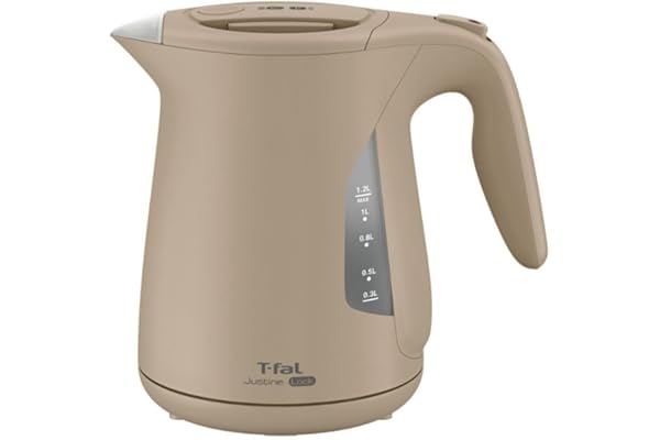 ティファール 電気ケトル 1.2L 大容量 転倒お湯もれロック 「ジャスティン ロック カフェオーレ」 省スチーム設計 ブラウン KO5902JPA