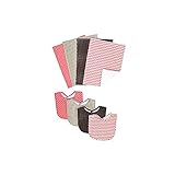 Trend Lab Baby Cocoa Coral 8 Piece Bib and Burp Cloth Bouquet Set by Trend Lab