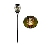 ソーラーライトviugreum 94led ガーデンライト 電球色 防水IP65 防犯ライト アウトドアライト 自動点灯消灯 揺れる炎 車道、歩道、芝生、庭、ガーデン、屋外などに対応