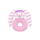 Organic Farm Buddies Plush Teething RattleヒップホップBunny