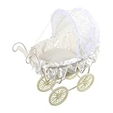 Doll's Pram White with Lace by small foot company [並行輸入品]