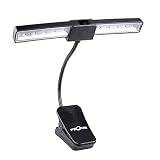 LC Prime MG070 Music Light Portable Clip on Stand for Electronic Organ Pianos Orchestra, Black, 10 L