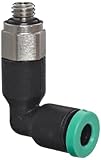 Legris 3169 04 20 Nickel-Plated Brass Push-to-Connect Fitting, 90 Degree Extended Elbow, 5/32 or 4 m
