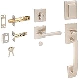 Baldwin 180SPHXSPL SQR 15 SMT CP Prestige Spyglass Single Cylinder Handle Set with Lever Featuring S