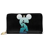 [RFSHOP] キングダムハーツ Kingdom Hearts 長財布 本革 レザー 薄型 コンパクト ウォレット サイフ メンズ レディース 小銭入れ カード収納 大容量 おしゃれ ラウンドファスナー 財布