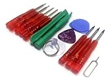 Acentix® - 15 in 1 Repair Opening Tools Kit Screwdriver Set For iPhone 3,3GS,4,4S,5,5S,6 iPad 1,2,3,