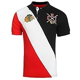KLEW NHL Hockey 2016コットンラグビーDiagonal Stripe Polo Shirt – Pickチーム