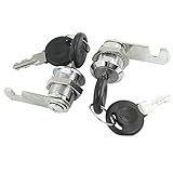SODIAL(R) 2個工具ボックスキャビネットロック19ミリメートル径ネジシリンダーカムロック+キー