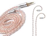 NICEHCK TYB1 8芯 イヤホンケーブル 銀メッキ線と高純度銅線のミックス MMCX 3.5mm 金属製コネクタ リケーブル 着脱式 アップグレードケーブル 3極 柔らかい 1.2m DIYイヤホンのアクセサリ 音質改善 高級交換用ケーブル NICEHCK HK8 HK6 EBX DT500 DT300 PRO HC5 BRO DZ7 DZ9 DZ12 DZX、KINERA Bd005E、SHURE SE215 SE846 SE425 SE535 SE315、LZ A5 A4、SEMKARCH SKC-CNT1、Magaosi K5 K3 pro、audbos K5 P4、TENHZ K5、phb EM023、Whizzer A15 intime 煌 轟等に対応 (3.5mm MMCX)