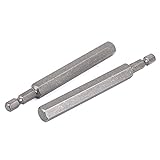 uxcell　六角ドライバービット　合金　グレー　10mm ドライバー六角ビット