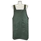 エプロン 前掛け H型ミドル丈 ガーデニング キッチン女性 婦人用 業務用（カーキ）