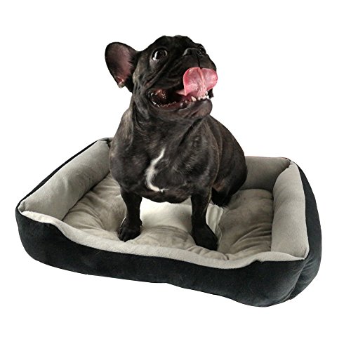 ペット ベッド 犬 ベッド 猫 ベッド 冬用 犬 猫 ペット マット ソファー 犬 クッション 洗える (黒い)