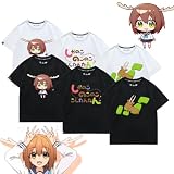 [ボジェクト] しかのこのこのここしたんたん tシャツ 半袖 夏服 鹿乃子のこ tシャツ コスプレ衣装 丸首 インナーシャツ かわいい 夏服 上着 ティーシャツ スポーツ 肌着 柔らかい 記念シャツ 漫画 アニメ 萌えグッズ 誕生日 プレゼント 男女兼用 (白A,L)