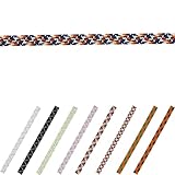 金天馬 柄ゴム 平ゴム ノートバンド ブックバンド 靴ひも ラッピング (8㎜ 紺×オレンジ×金 C) 切り売り