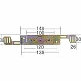 シャッター錠　ユニバーサルシャッター錠54　ST-9　カワカミ　片面シリンダー　アーム伸330mm 縮282mm