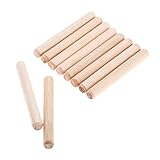 ダウエルピン ハードウェア 木製ダボ 平行ピン 家具 丸い形 ライトブラウン 10x80mm（DxL) 50個入り