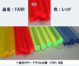 プラストラクト Plastruct FAR-2H 蛍光カラーアクリル丸棒 1本（直径1.6mm・長さ250mm) 4種類のカラー (レッド(FARR-2H))
