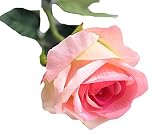 (マリーミー) MARRYME 造花 フラワーアレンジメント ローズ 薔薇 バラ 10本セット フラワーギフト インテリア お祝いの装飾 結婚式 パーティー用 ウェディング (ピンク)