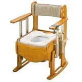 リッチェル:木製トイレ きらく 座優 肘掛昇降 型式:18700