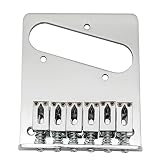 Musiclily 10.8mm 弦ピッチ テレキャスターブリッジ6WAYサドル TLエレキギター用 、クローム