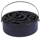 GLOBAL BOX 蚊遣り器 蚊取り線香立て 蚊取り線香入れ 屋内 屋外 (黒色)