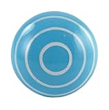 Set of 2 Sky Blue and white hand painted ceramic pumpkin knobs cabinet drawer handles pulls