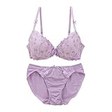 [Mon cher pigeon*] モンシェルピジョン メリーメリーフローラ ブラジャー ショーツ セ(LV-ラベンダー、H75-L)