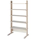 シェルフ ラック 幅80cm 上下可動 ブックシェルフ 木製 オフホワイト （HS-204POWH）