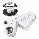 (スマイル)smile 30 60 倍 LED ライト 付き ジュエリー ルーペ マイクロスコープ 拡大鏡 虫メガネ