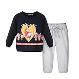 (キッズインタイム)KidsInTime ベビー アニメ プリント 長袖 子供服 パジャマ 普段着 ユニセックス Tシャツ & パンツ 上下 2点セット