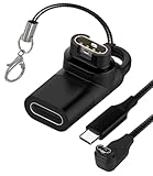 Seltureone【1本+1個セット】 For ガーミン/Garmin用充電ケーブル(Type-C) 1m L字型 + USB変換アダプター チャージングケーブル Garmin 充電器 急速充電 Forerunner570/970/vivoactive6/5/Approach s50/s44/s70/Instinct 3/Venuシリーズ/Fenixシリーズなど汎用