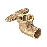 Everflow Supplies cfhe0012-nl 1 / 2 "呼び径鉛フリーhi-earキャスト真鍮90度エルボと汗でソケットとメスねじ接続