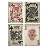 Home Decor Improvements 97028-4 Leonato Playing Card Wall Decor - Set of 4