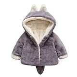 cm-trading ベビー 可愛い コート キッズ アウター ジャケット フード付き 新生児 服 子供服 厚手 ふわふわ 暖かい アウターウェア ソフトコート ウサギ 耳 防寒 女の子 男の子