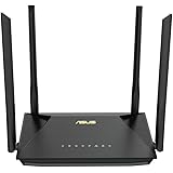 ASUS WiFi 無線 ルーター WiFi6 1201+574Mbps v6プラス/ OCNバーチャルコネクトに対応デュアルバンド RT-AX1800U (A) メッシュ&セキュリティ機能付 3階建 接続台数32台 国内正規代理店品