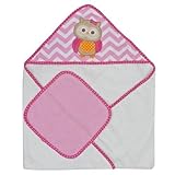 Neat Solutions Single Applique Print Woven Terry Hooded Towel and Washcloth Set, Owl by Neat Solutio