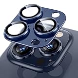 SeGinn iPhone 15 Pro/iPhone 15 Pro Max 対応 カメラフィルム レンズカバー 金属 ケース 高透過率 露出オーバー防止 耐衝撃 防塵 全面保護 アルミ合金＋強化ガラス製 iPhone 15 Pro/iPhone 15 Pro Max 用 レンズフィルム（青）